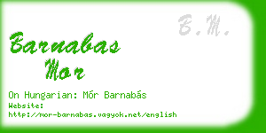 barnabas mor business card