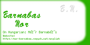 barnabas mor business card